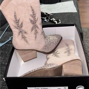 Cape Robbin Pink Embellished Heeled Boots
